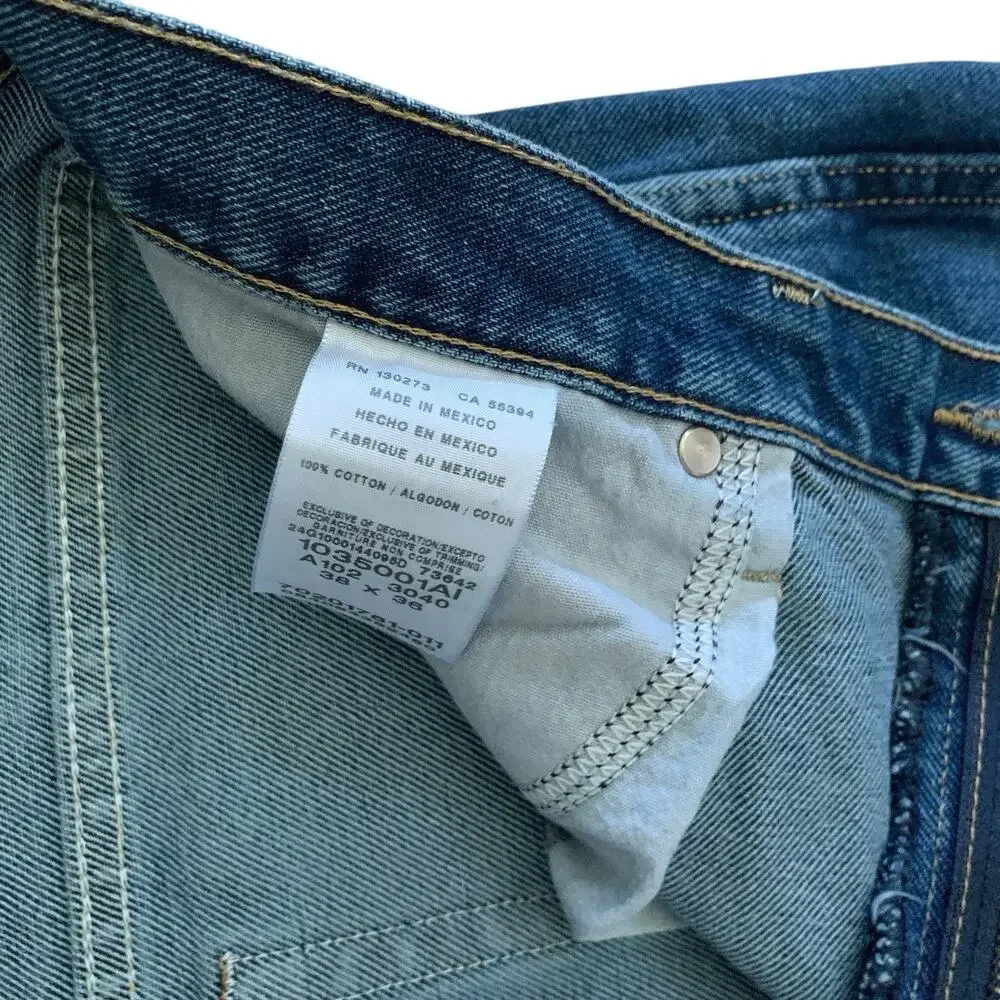Wrangler Rugged Wear Men's Size 38x36 Relaxed Fit Zip Fly Denim Jeans Brand New